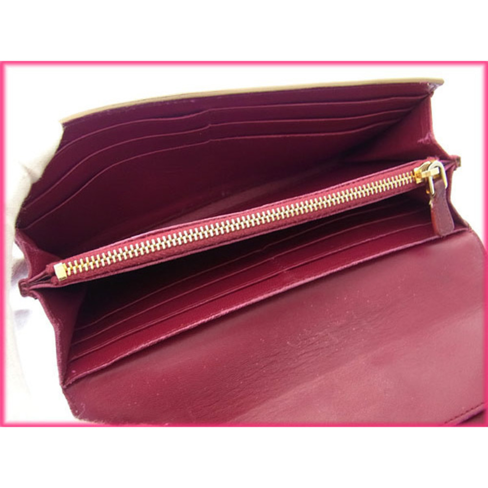 Miu Miu Long Wallet Bi-Fribbon Wallet Beige Purple - image 4